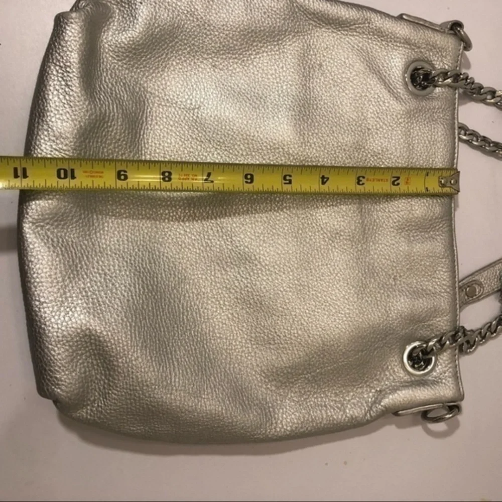 Michael kors silver metallic bag